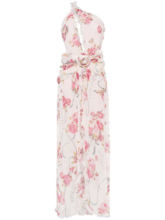 Blumarine Maxi-jurk met bloemenprint - Beige
