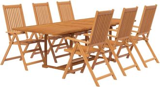 vidaXL Juego De Comedor De Jard&iacute;n 7 Piezas Madera Maciza De Acacia Vidaxl