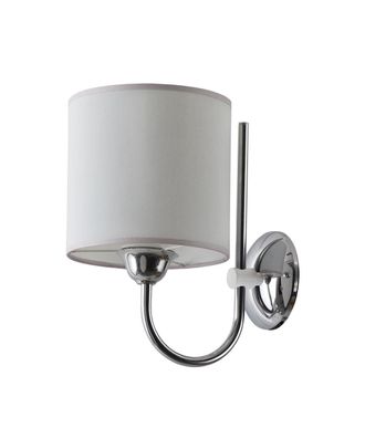 Jupiter Applique Classica Cromata Paralume Grigio 1xe27 15w Jupiter