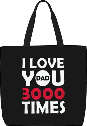 Generic Women Handbag Happy FatherS Day I Love You Dad Tote Bag Folding Lightweight Ladies Purse, For Work, Wedding, Gym, Graduation, Holiday