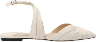 Jimmy Choo London Basil Crossover Leather Slingback Flats, Brand Size 35 ( US Size 5 )
