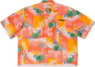 Martine Rose PINK BOXY HAWAIIAN BUTTON-DOWN SHIRT