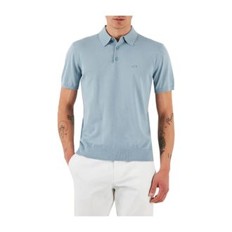 A|X Armani Exchange Clear Blue Polo Shirt Urban Chic - male - Armani Exchange - Polo Shirts - Blue - S - Tops