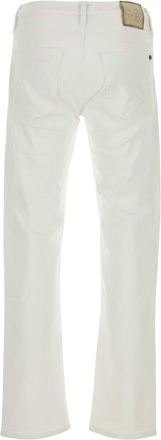 Incotex Mens White Stretch Denim Jeans Biancoottico Exterior: Cotton Elastane