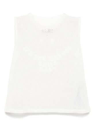 Maison Margiela mesh tank top - White