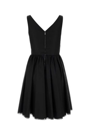 Prada Womens Black Re-Nylon Mini Dress Nero Exterior: Abiti