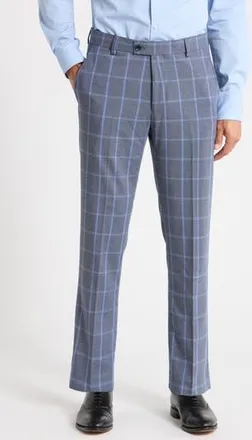 Original Penguin Flat Front Dye Plaid Dress Pants in Heather Navy at Nordstrom Rack, Size 32 X 30