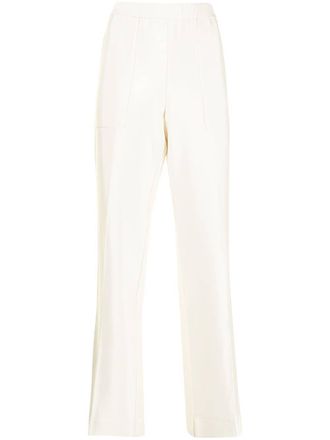 Goodious split-cuff straight-leg trousers - White