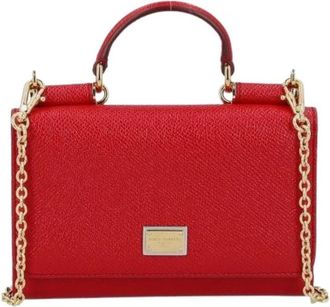 Dolce & Gabbana Pre-owned Sicily VON BAG Schoudertas - Dames - Vintage Mini Tas - Rood - ONE Size - Vintage