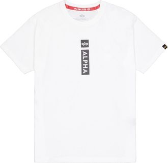 Alpha Industries T-Shirt ALPHA INDUSTRIES Alpha Puff Print T-Shirt, Herren, Gr. 3XL, weiss (wei&szlig;), Obermaterial: 100% Baumwolle, Shirts T-Shirt