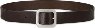 Fortela Oregon Leather Belt in Dark Brown at Nordstrom, Size 105