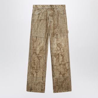 1989 STUDIO Denim Flock Carpenter Pants Camo
