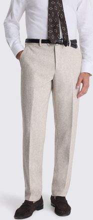 Moss Tailored Fit Stone Trousers