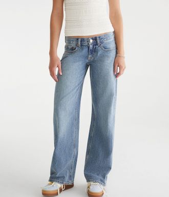 A&eacute;ropostale Super Low-Rise Baggy Wide Leg Jean