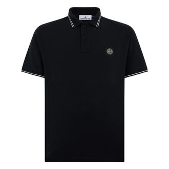 Stone Island Polo Shirt - Heren - Polos - Blauw - S - Katoen - Tops