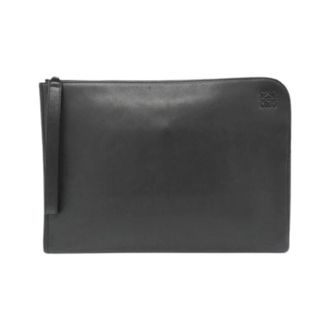 Loewe Pre-owned Clutches, female, Black, Size: ONE SIZE Pre-owned Leather Clutch