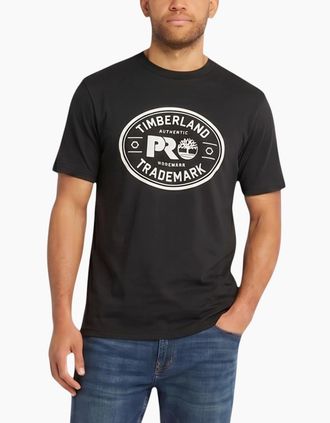Timberland Mens Timberland Pro Trademark Mens T Shirts - Black - Size: 42