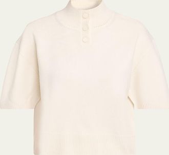 Brandon Maxwell The Kinley Cashmere Cropped Sweater