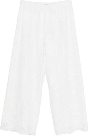 Wales Bonner Pantaloni Willow all-over - Bianco