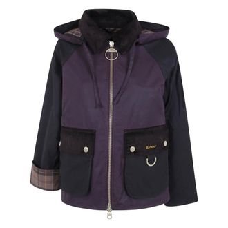 Barbour Jassen, Dames, Paars, XS, Katoen, Carville Wax Jacket