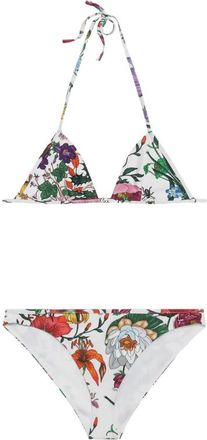 Gucci Floral-print Triangle Bikini