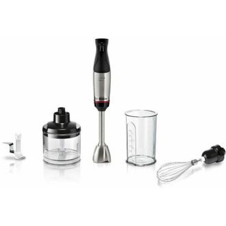 Bosch Mixeur Multifonctions 1000w Pied Inox Mini Hachoir Fouet Gobelet Noir I Msm6m622
