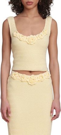 Avec Les Filles Knit Crop Tank in Butter at Nordstrom, Size X-Large