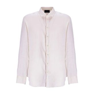 Emporio Armani Casual Shirts, male, White, Size: 2XL Emporio Armani Shirts