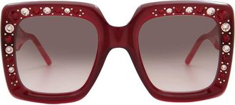 Carolina Herrera Brown Gradient Square Ladies Sunglasses HER 0178/S 00T5/HA 53