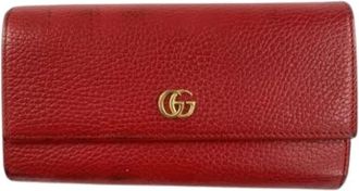 Gucci Pre-owned Wallets, female, Red, Size: ONE SIZE Pre-owned Fabric Wallet
