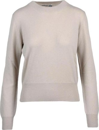 Ballantyne Truien & Vesten, Dames, Beige, L, Kasjmier, Ronde hals trui