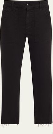 Amo Easy Straight Cropped Army Trousers