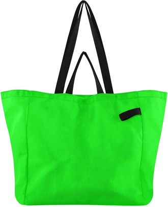 Generic Lime pattern Reusable Canvas Tote Bag, Heavy Duty Grocery Shopping Bag with Large Capacity Double Handles Hard Bottom Work Groceries Travel
