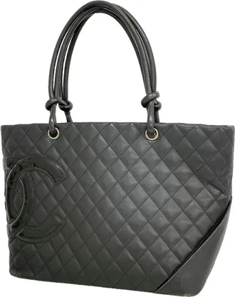 Chanel Black Leather Tote Bag (Pre-Owned)