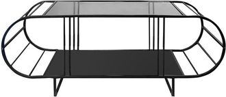 Calicosy Calicosy - Tavolino da salotto con piano in vetro e metallo L145 cm - windy