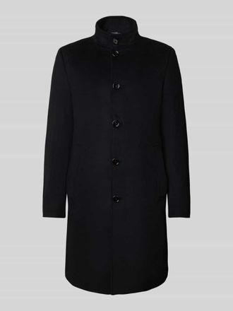 Christian Berg Regular Fit Wollmantel mit Viskose-Anteil in Black, Gr&ouml;&szlig;e 52