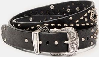 Golden Goose Black Studded Belt