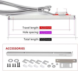 OEM Sensor De Escala Lineal, Precisi&oacute;n De 0,005 Mm, Salida Ttl, Ka500-420mm-5u