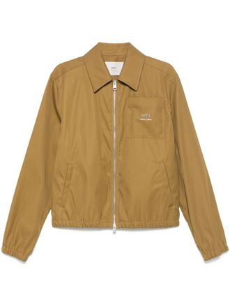 Ami Light Olive Green Zip-up Jacket