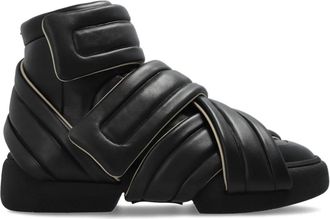 Maison Margiela Future Show Leather Sneakers - Heren - Sneakers - Zwart - 41 EU - Leer - Schoenen