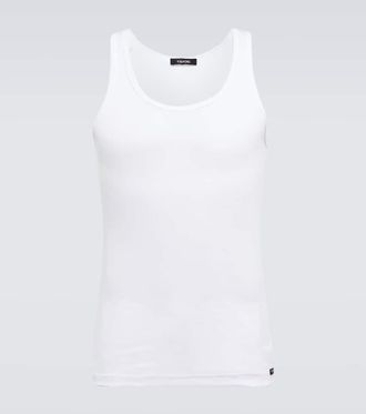 Tom Ford Ribbed-knit cotton-blend tank top