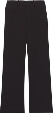 Proenza Schouler Wijde Pijpen Katoenen Culotte Jeans - Dames - Wijde Broeken - Zwart - XS - Katoen - Broeken
