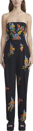 Lafayette 148 New York Embroidered Strapless Jumpsuit