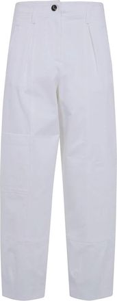 Max Mara Straight Broeken - Dames - Straight fit broeken - Wit - S - Broeken