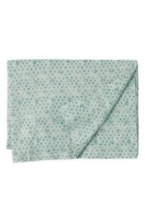Coyuchi Coral Bell Print Tablecloth in Sea Green at Nordstrom