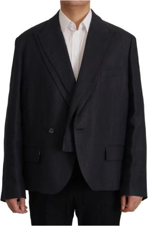 Dolce & Gabbana Blazers - Heren - Blazers - Blauw - L - Linnen - Jassen