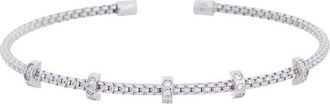 Meshmerise 18K Plated 0.15 Ct. Tw. Diamond Mesh Bangle