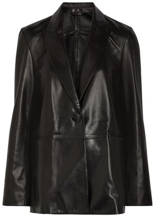 Nour Hammour Arden Leather Blazer - Black - 42 (UK14 / L)