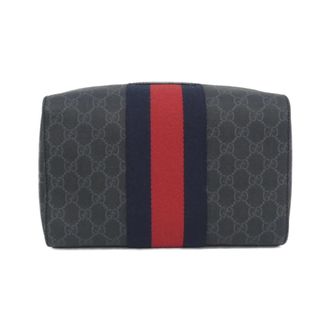Gucci Black Gray Gg Supreme Canvas Clutch Bag Pouch (Pre-Owned)