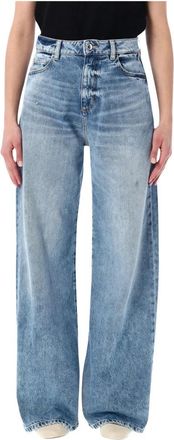 Icon Denim Los Angeles Debby Wide Leg Jeans - Dames - Loose Fit Jeans - Blauw - W28 - Katoen - Jeans